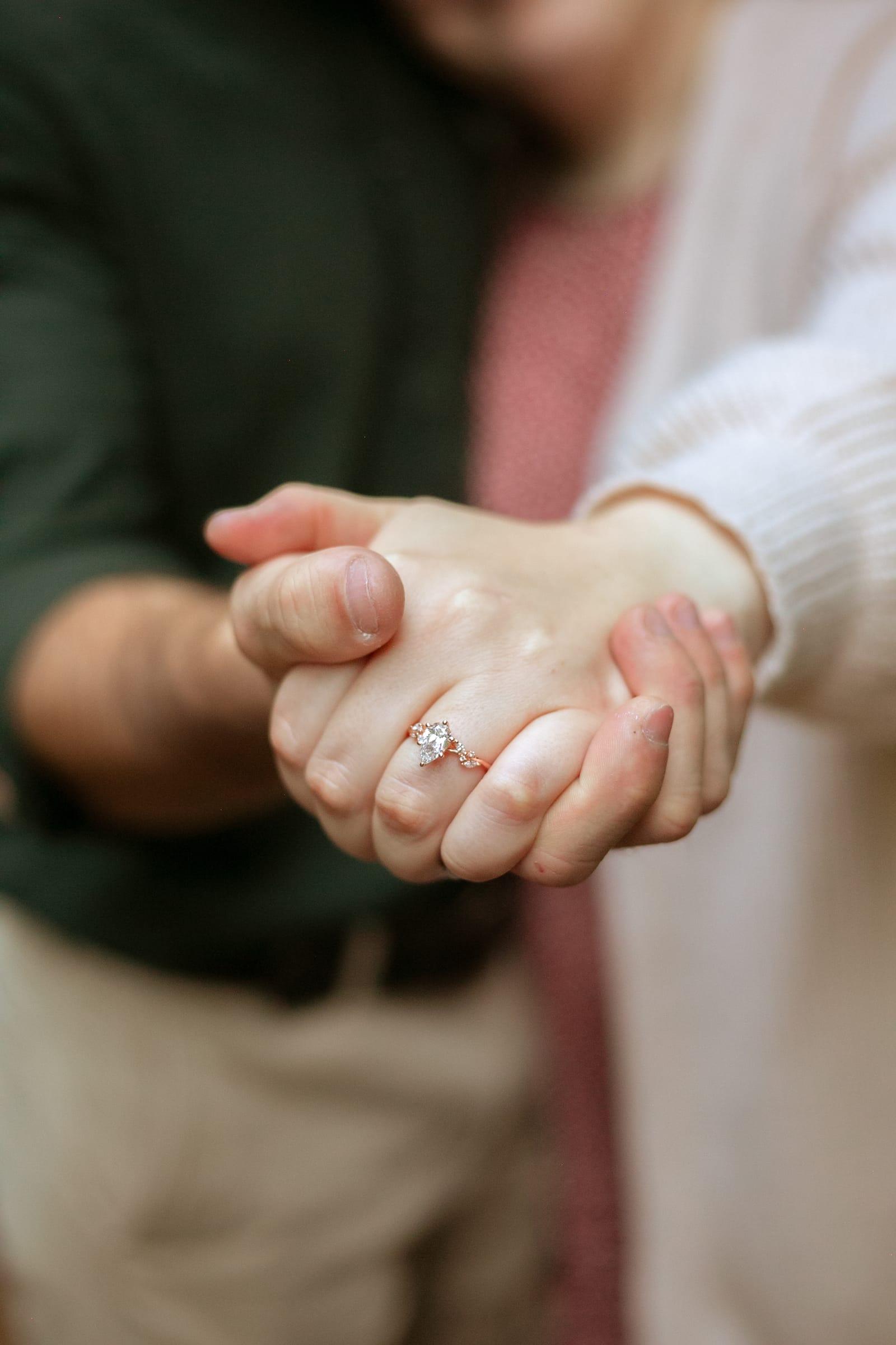 Engagement ring detail shot