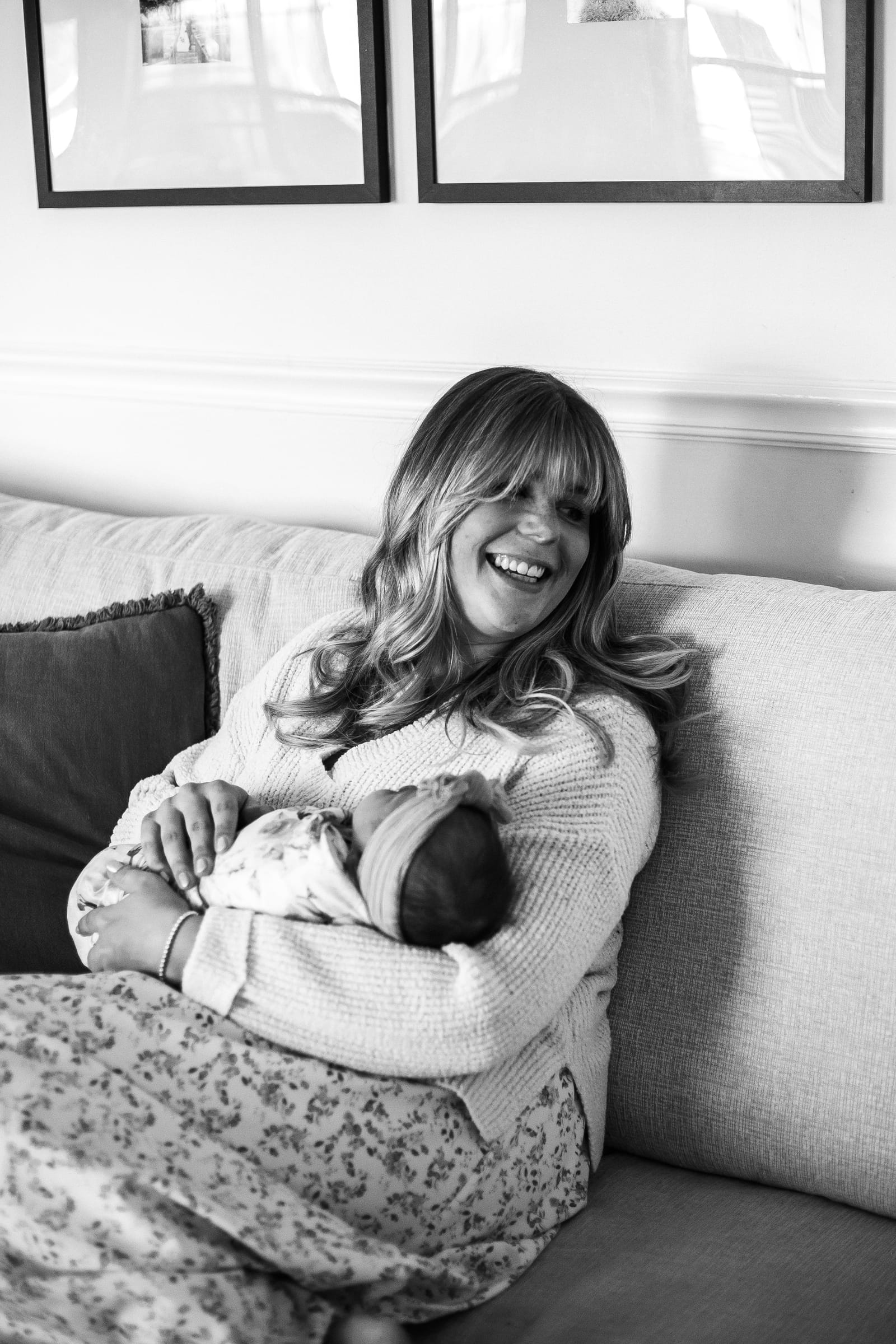 Newborn family moment